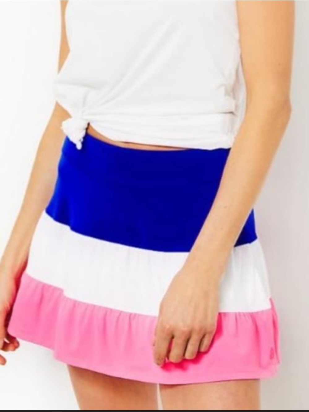 Lilly Pulitzer x Meryl Luxletic Peachy Color Block Tennis Skort Size XL NWT